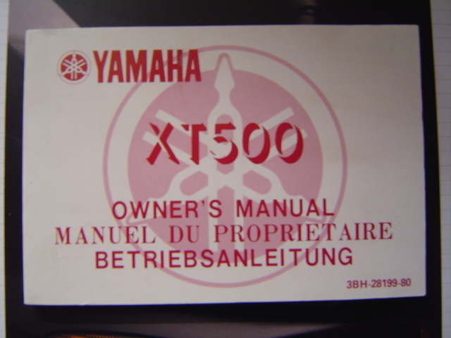 Bedienungsanleitung XT500 - zum Schließen ins Bild klicken